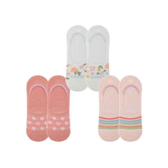 Karma Happy Think Happy No-Show Socks Pack of Three NEW - Picture 4 of 4